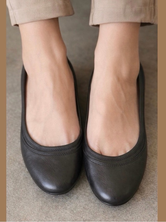 Frye Shoes - Frye Black Leather Ballet Flats Shoes 37